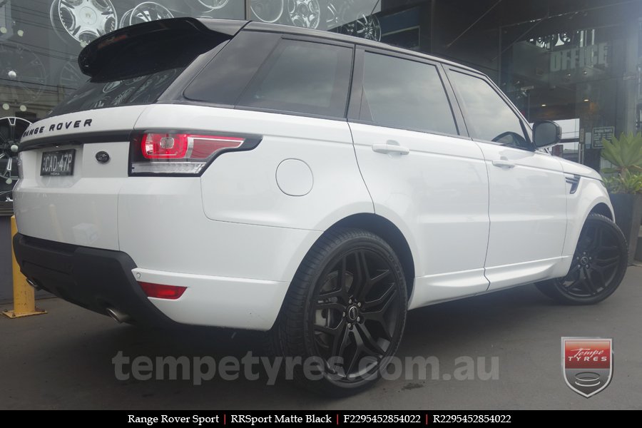 22x9.5 RRSPORT Matte Black on RANGE ROVER SPORT