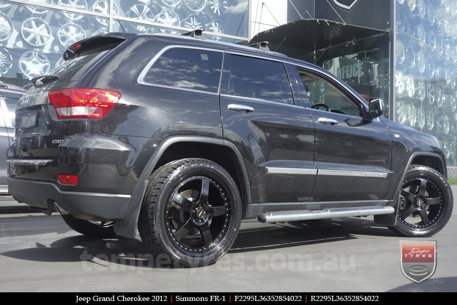 22x8.5 22x9.5 Simmons FR-1 Full Gloss Black on JEEP GRAND CHEROKEE