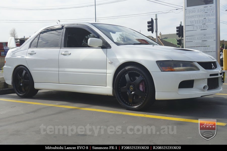 20x8.5 20x9.5 Simmons FR-1 Satin Black on MITSUBISHI LANCER