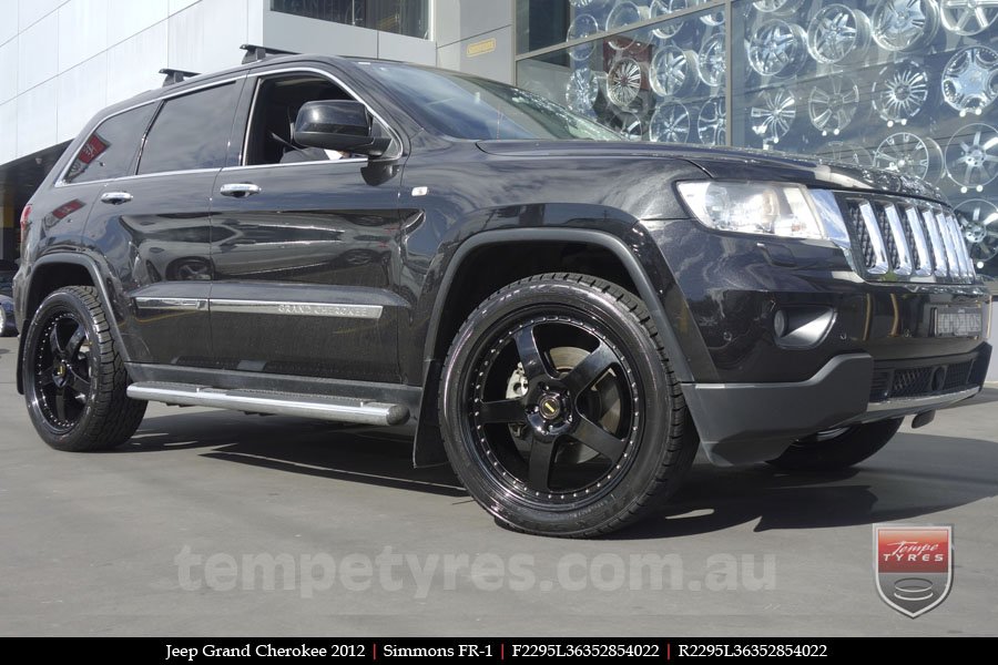 22x8.5 22x9.5 Simmons FR-1 Full Gloss Black on JEEP GRAND CHEROKEE