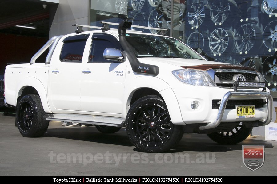 20x10 Ballistic Tank Millworks on TOYOTA HILUX