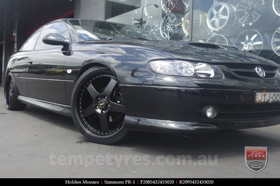 20x8.5 20x9.5 Simmons FR-1 Satin Black on HOLDEN MONARO 