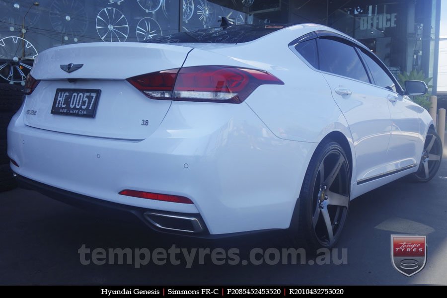 20x8.5 20x10 Simmons FR-C Black Tint NCT on HYUNDAI GENESIS