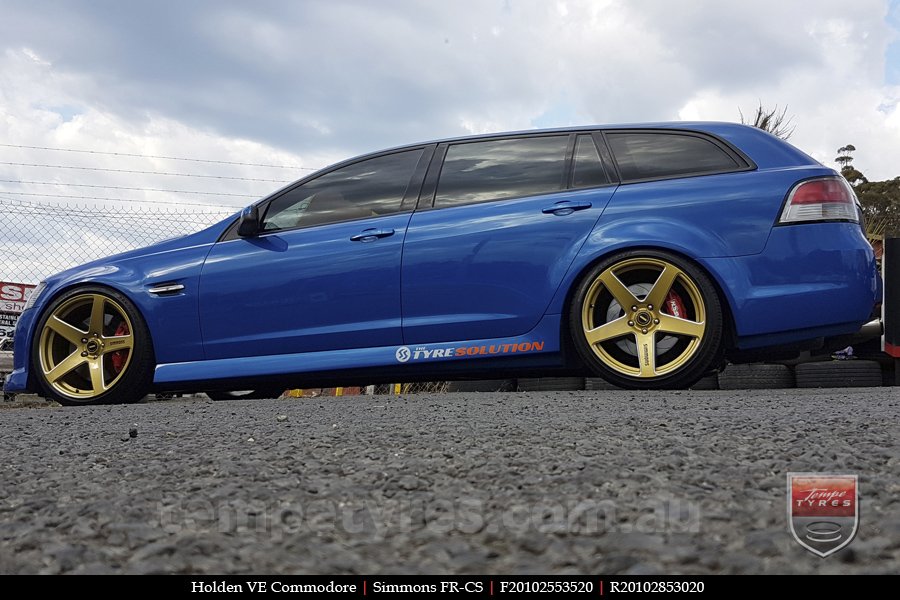 20x8.5 20x10 Simmons FR-CS Gold on HOLDEN COMMODORE VE