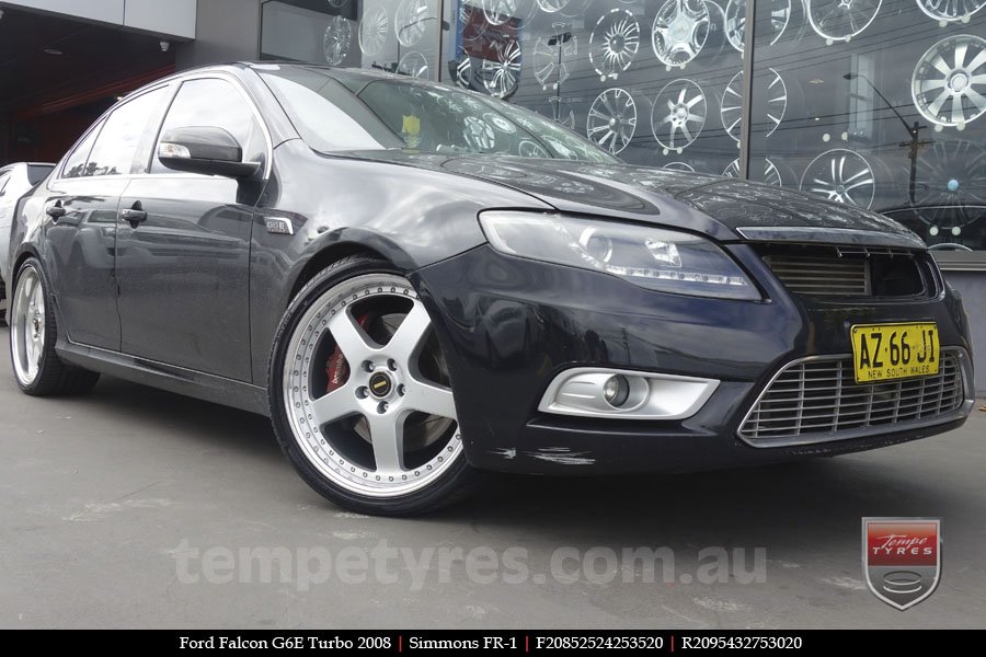 20x8.5 20x9.5 Simmons FR-1 Silver on FORD FALCON