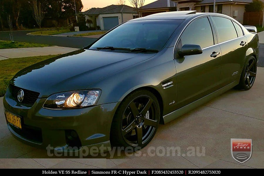 20x8.5 20x10 Simmons FR-C Hyper Dark on HOLDEN COMMODORE VE