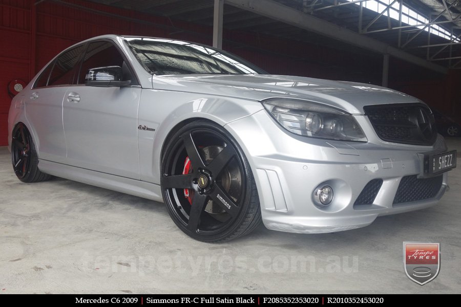 20x8.5 20x10 Simmons FR-C Full Satin Black on MERCEDES C-Class