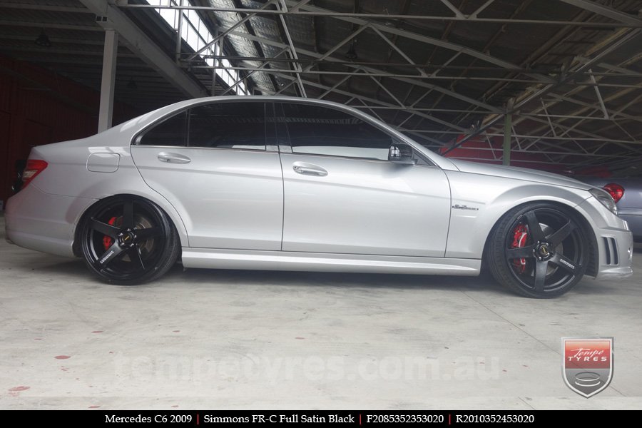 20x8.5 20x10 Simmons FR-C Full Satin Black on MERCEDES C-Class