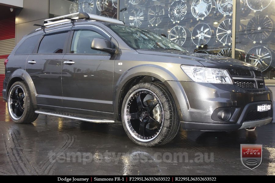 22x8.5 22x9.5 Simmons FR-1 Gloss Black Mirror Lip on DODGE JOURNEY