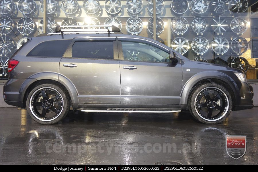 22x8.5 22x9.5 Simmons FR-1 Gloss Black Mirror Lip on DODGE JOURNEY