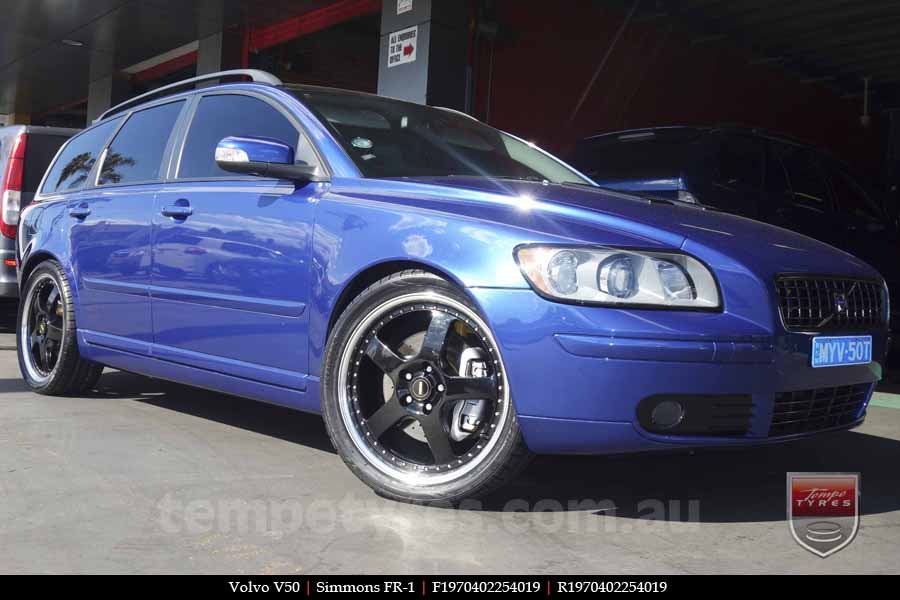 19x7.0 19x8.5 Simmons FR-1 Gloss Black on VOLVO V50