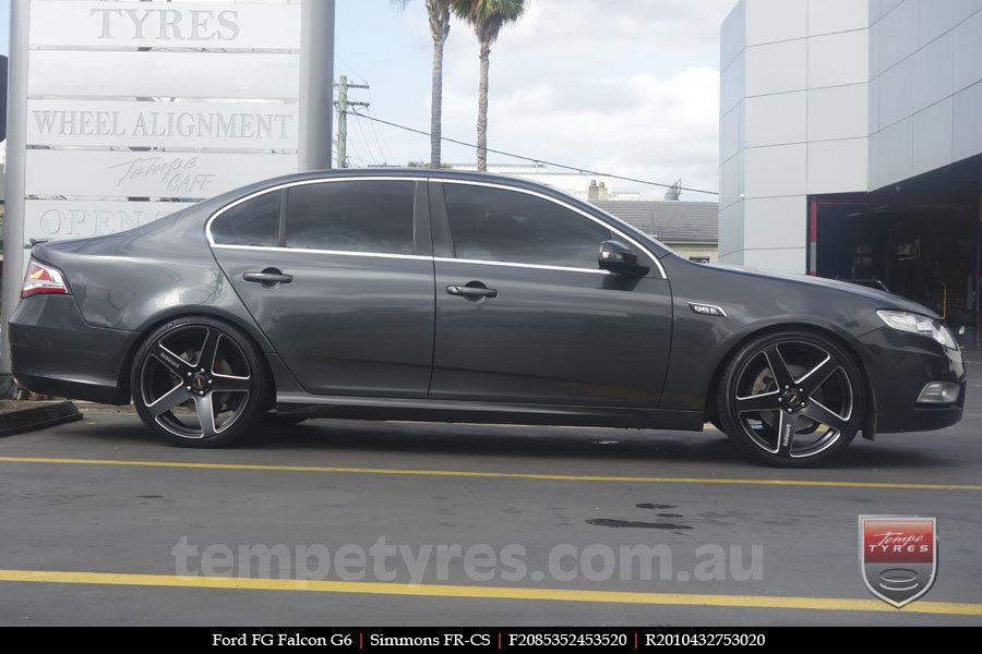 20x8.5 20x10 Simmons FR-CS Satin Black on FORD FALCON