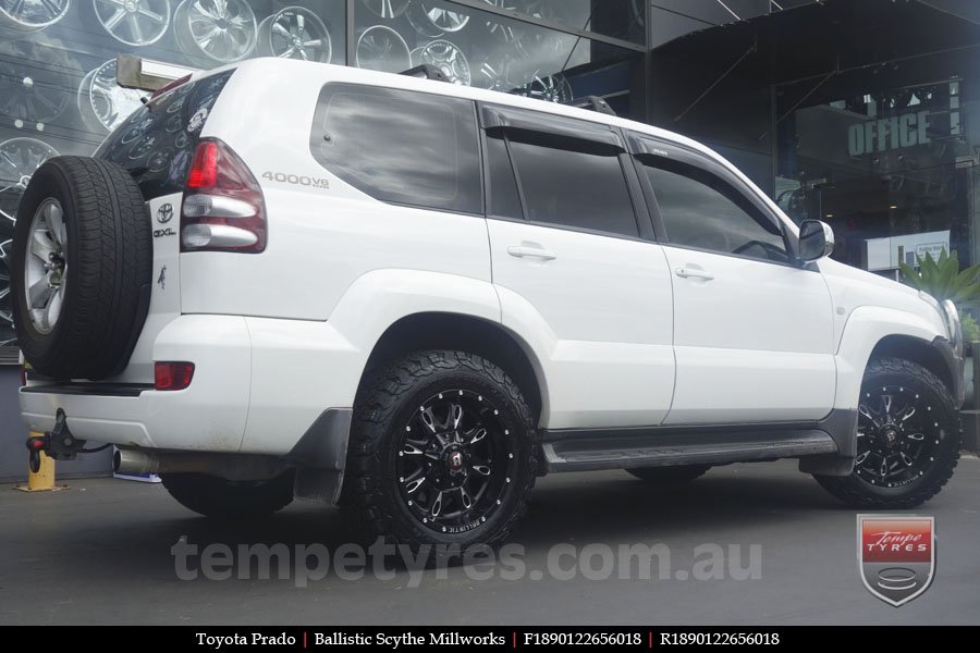 18x9.0 Ballistic Scythe Millworks on TOYOTA PRADO