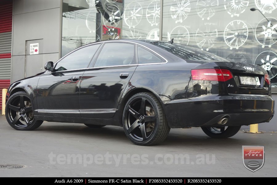 20x8.5 20x10 Simmons FR-C Full Satin Black on AUDI A6