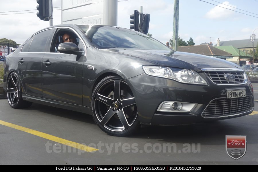 20x8.5 20x10 Simmons FR-CS Satin Black on FORD FALCON