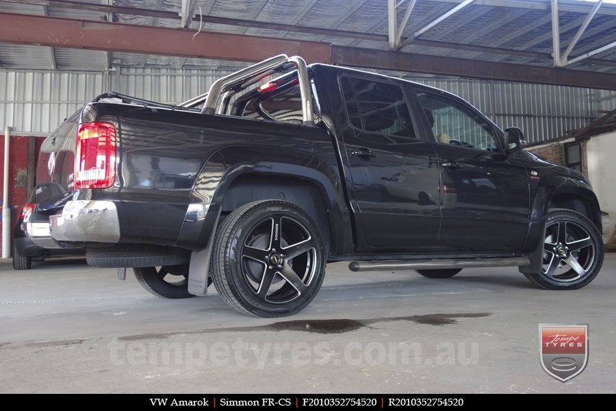 20x8.5 20x10 Simmons FR-CS Satin Black on VW AMAROK