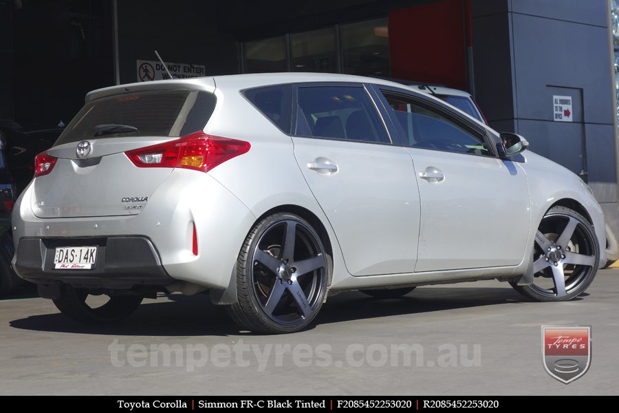 20x8.5 20x10 Simmons FR-C Black Tint NCT on TOYOTA COROLLA