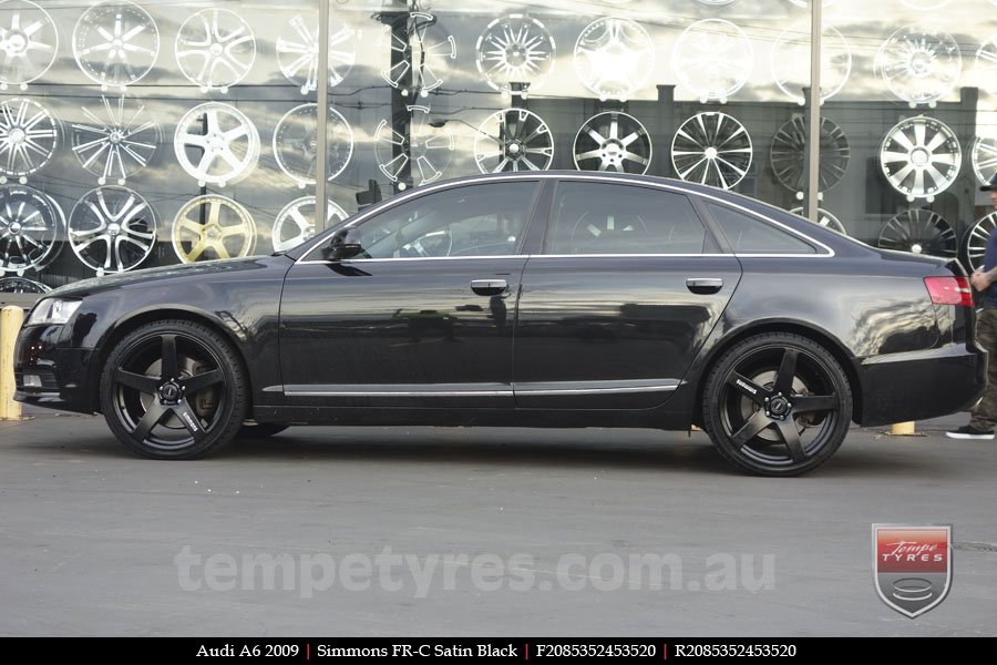 20x8.5 20x10 Simmons FR-C Full Satin Black on AUDI A6