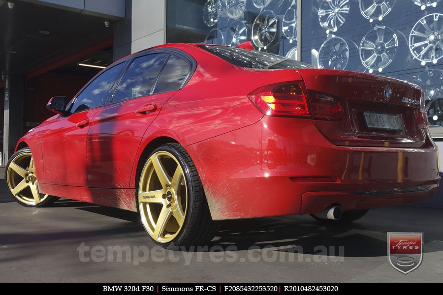 20x8.5 20x10 Simmons FR-CS Gold on BMW 3 SERIES