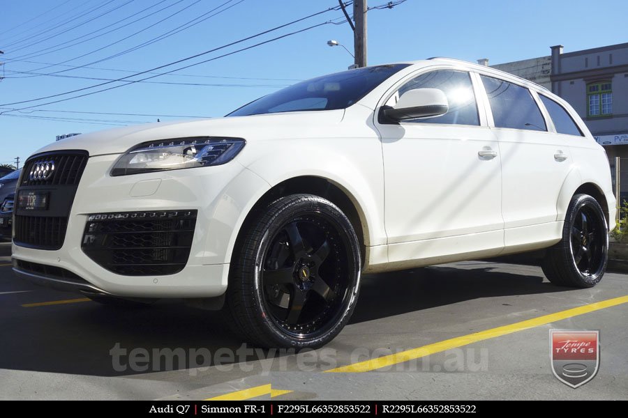 22x8.5 22x9.5 Simmons FR-1 Full Gloss Black on AUDI Q7