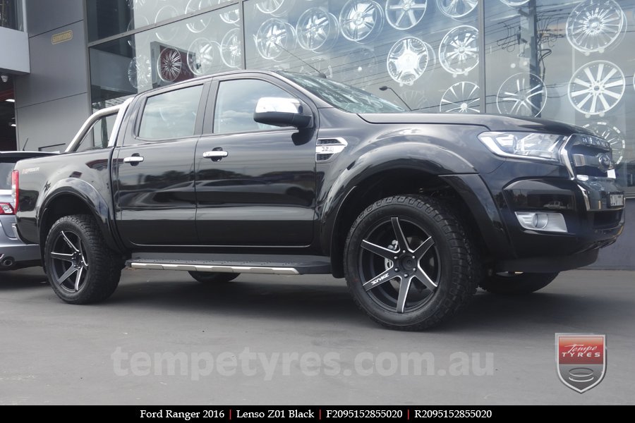 20x9.5 Lenso Z01 Black on FORD RANGER