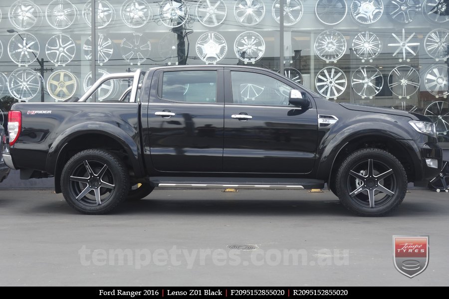 20x9.5 Lenso Z01 Black on FORD RANGER