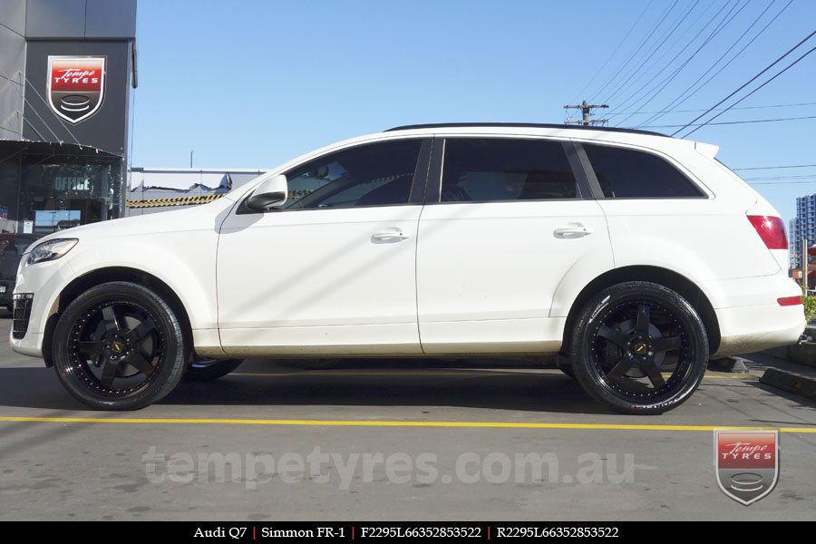 22x8.5 22x9.5 Simmons FR-1 Full Gloss Black on AUDI Q7