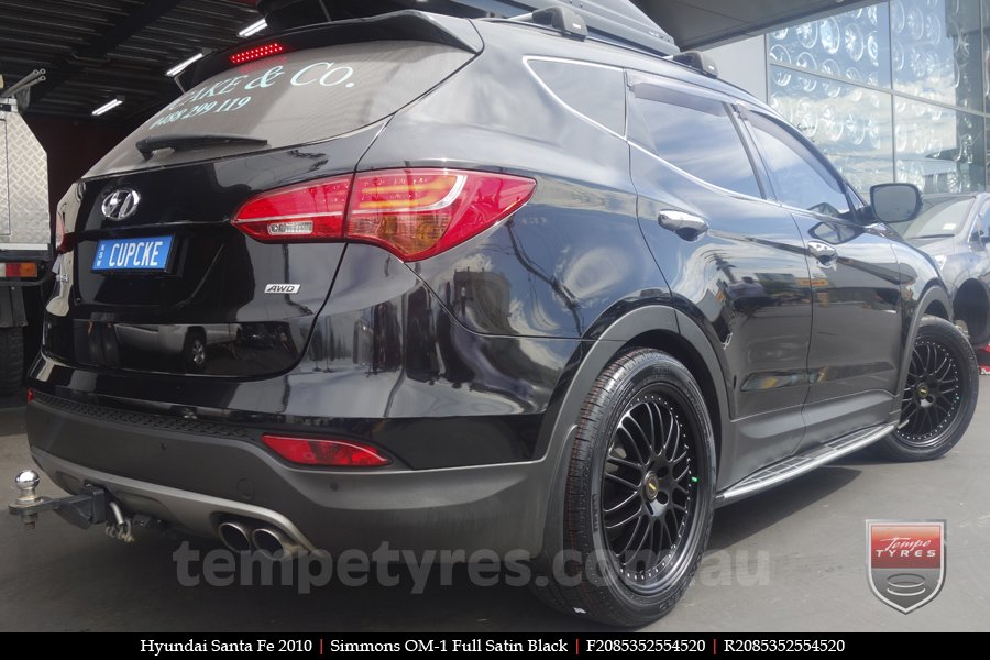 20x8.5 20x9.5 Simmons OM-1 Satin Black on HYUNDAI SANTA FE