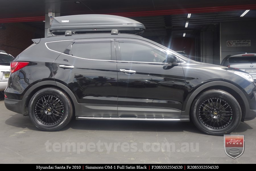 20x8.5 20x9.5 Simmons OM-1 Satin Black on HYUNDAI SANTA FE