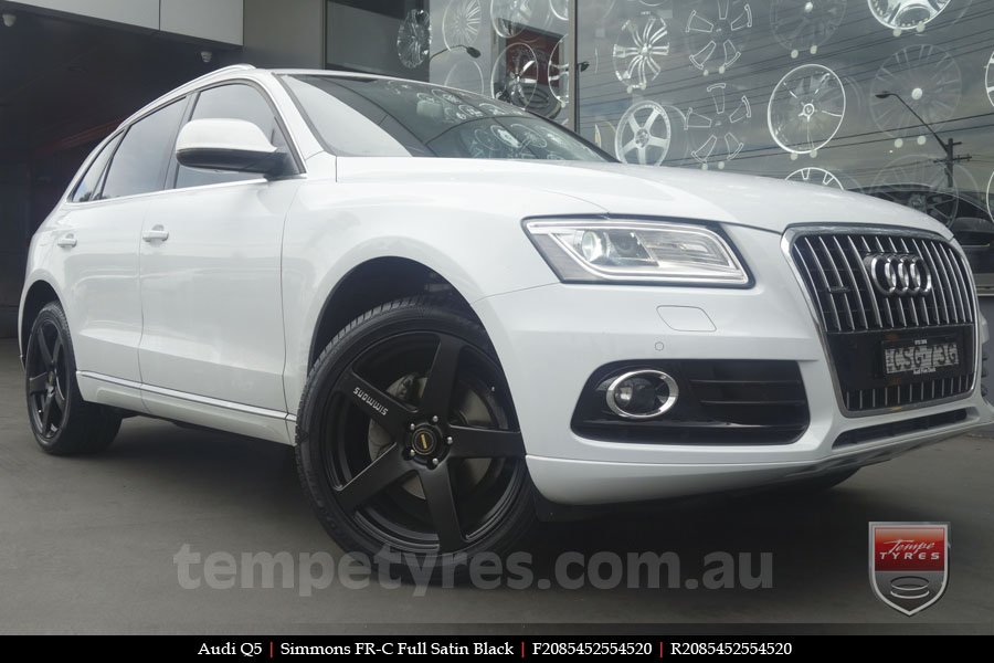 20x8.5 20x10 Simmons FR-C Full Satin Black on AUDI Q5