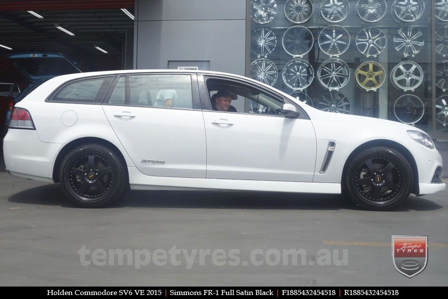 18x8.5 18x9.5 Simmons FR-1 Satin Black on HOLDEN COMMODORE 