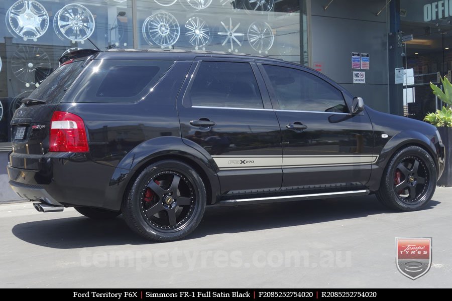 20x8.5 20x9.5 Simmons FR-1 Satin Black on FORD TERRITORY