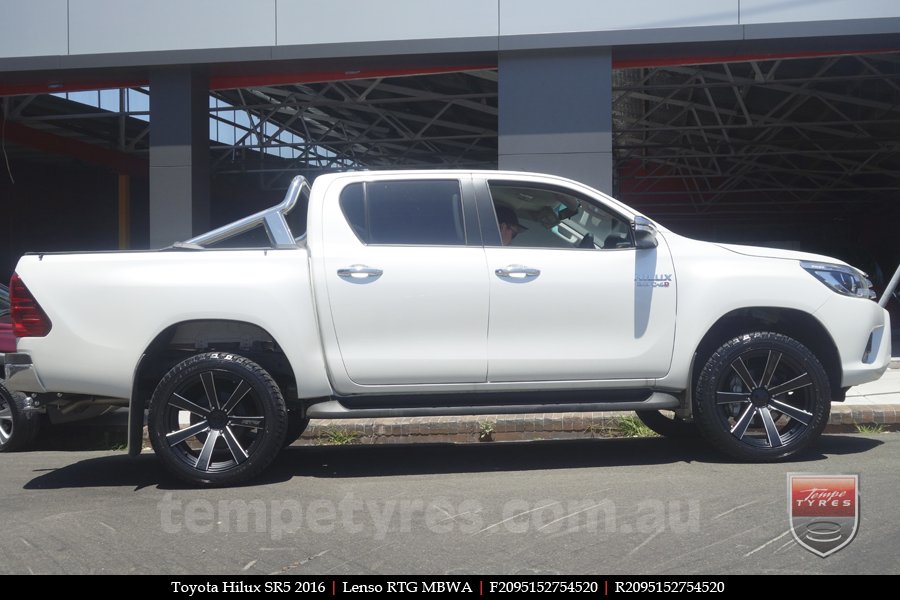 20x9.5 Lenso RTG MBWA on TOYOTA HILUX SR5