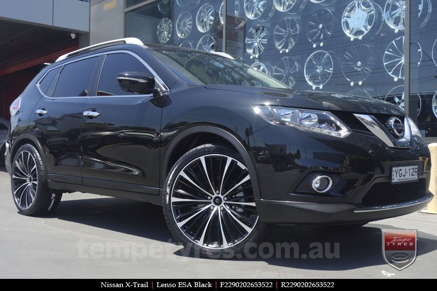 22x9.0 Lenso ESA Black on NISSAN X-TRAIL