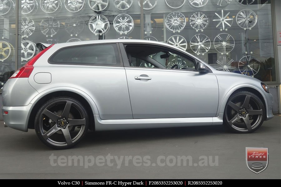 20x8.5 20x10 Simmons FR-C Hyper Dark on VOLVO C30