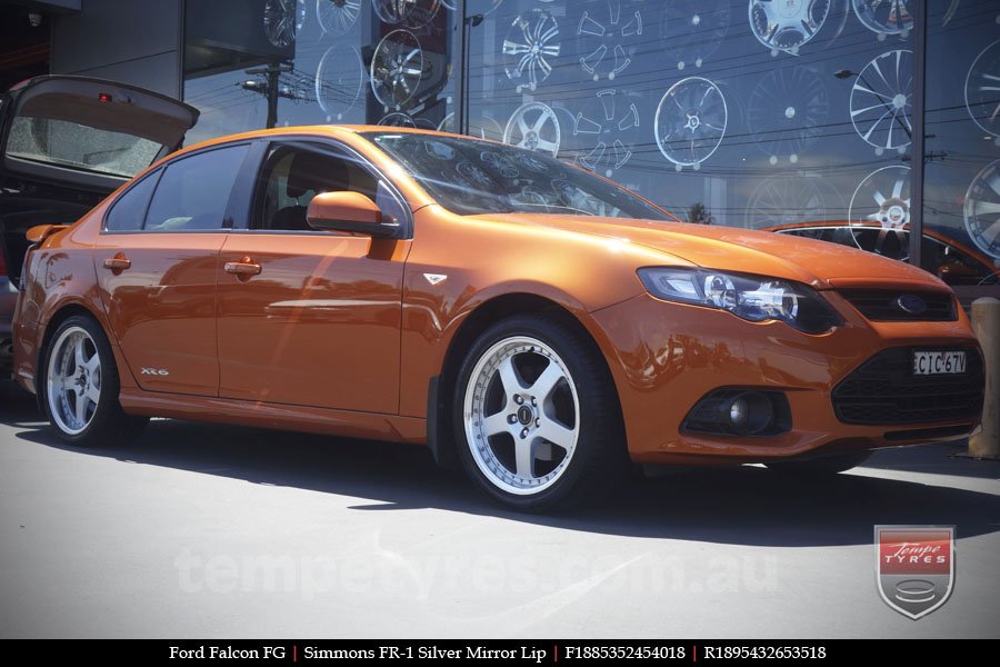 18x8.5 18x9.5 Simmons FR-1 Silver on FORD FALCON