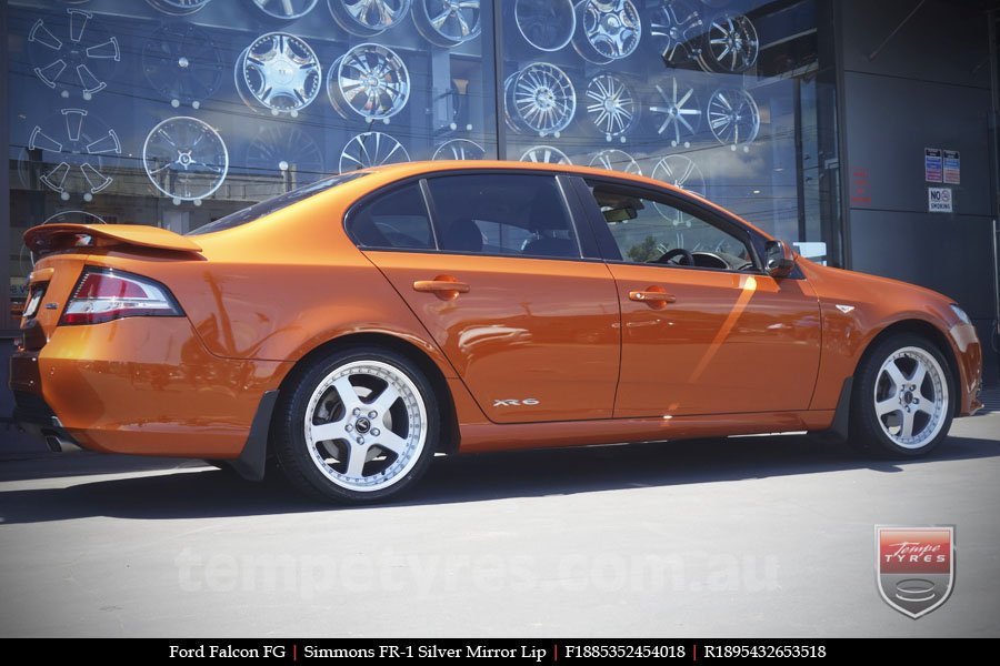 18x8.5 18x9.5 Simmons FR-1 Silver on FORD FALCON