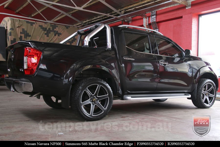 20x9.0 Simmons S6S Matte Black on NISSAN NAVARA NP300