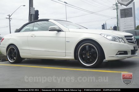 18x8.5 18x9.5 Simmons FR-1 Gloss Black on MERCEDES E-Class