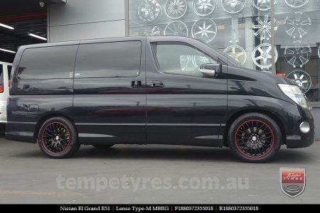 18x8.0 Lenso Type-M MBRG on NISSAN ELGRAND