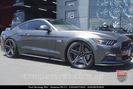 20x8.5 20x10 Simmons FR-CS Black Tinted on FORD MUSTANG