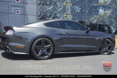 20x8.5 20x10 Simmons FR-CS Black Tinted on FORD MUSTANG