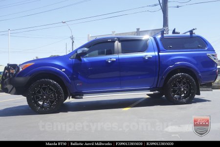 20x9.0 Ballistic Anvil Millworks on MAZDA BT50