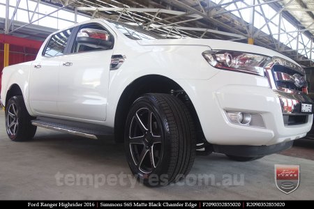 20x9.0 Simmons S6S Matte Black on FORD RANGER 