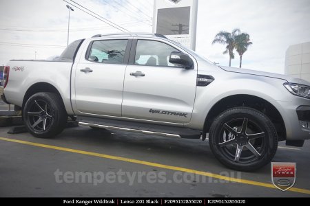 20x9.5 Lenso Z01 Black on FORD RANGER WILDTRAK