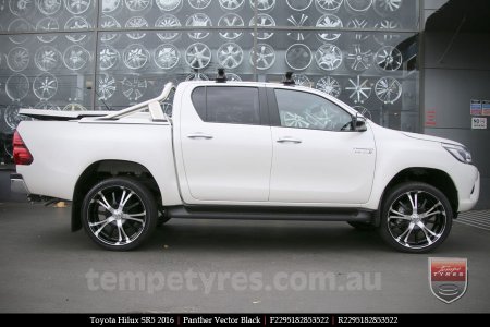 22x9.5 Panther Vector Black on TOYOTA HILUX SR5