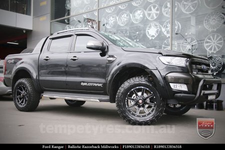 18x9.0 Ballistic Razorback Millworks on FORD RANGER