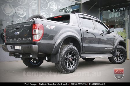 18x9.0 Ballistic Razorback Millworks on FORD RANGER