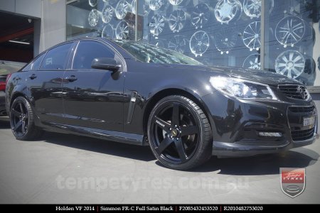 20x8.5 20x10 Simmons FR-C Full Satin Black on HOLDEN COMMODORE VF