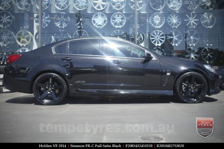 20x8.5 20x10 Simmons FR-C Full Satin Black on HOLDEN COMMODORE VF